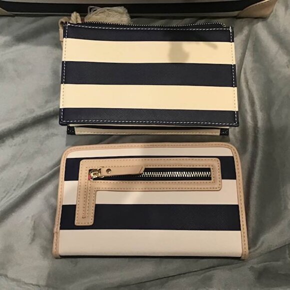 Spartina 449 Navy Stripe Tote Bag Set - Picture 10 of 11